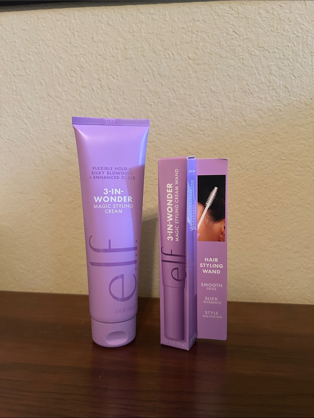 ELF 3-In-Wonder Magic Styling Cream & Hair Styling Wand - Lavender